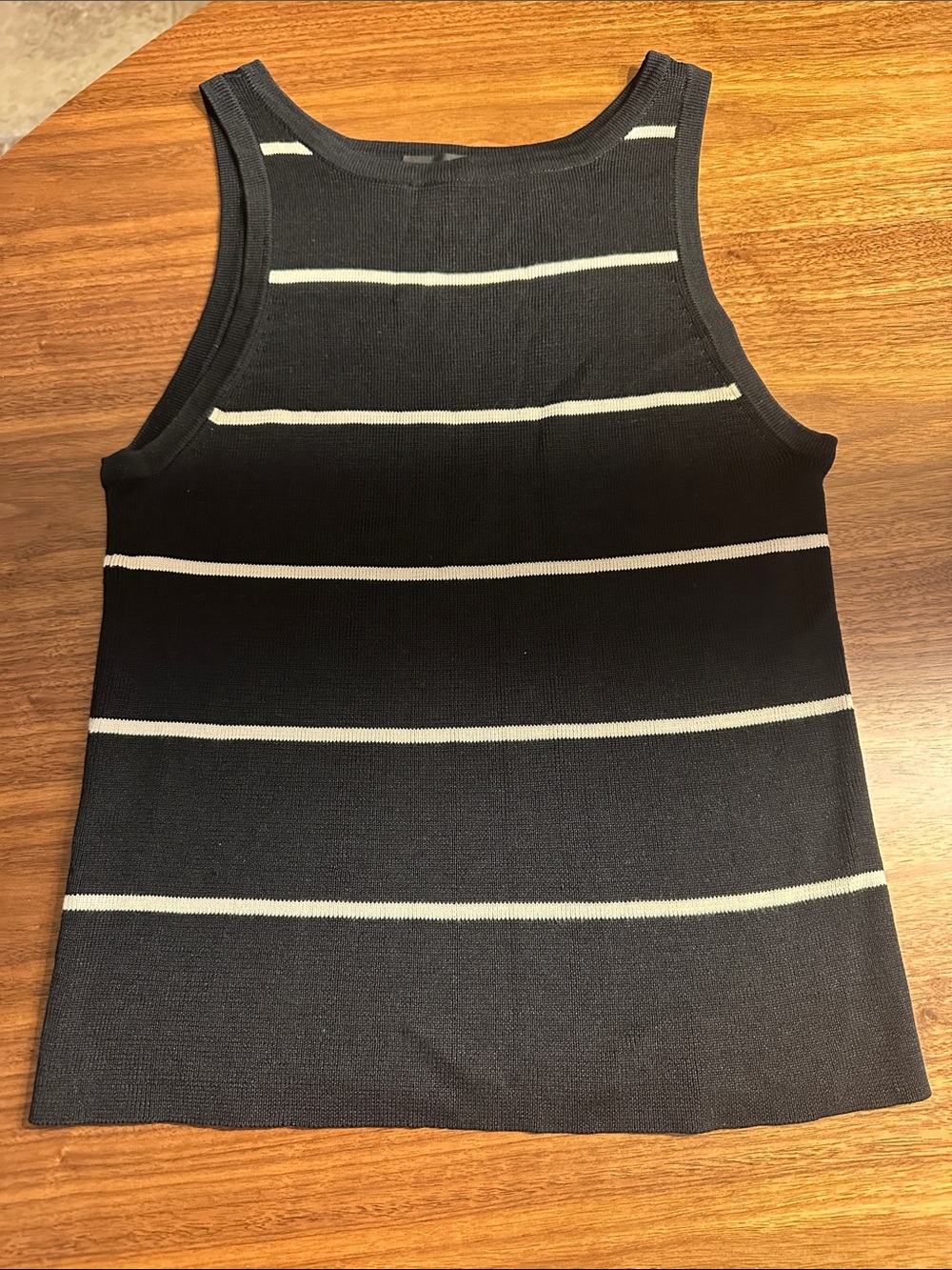 Ralph Lauren Black Label Black Tank with White Stripes
